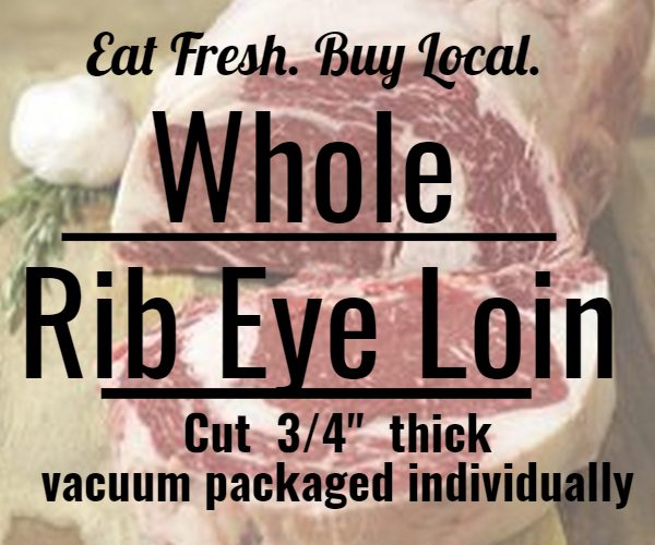 Whole Ribeye cut 3/4″